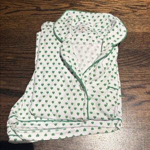 Roller Rabbit green heart Print Pajamas